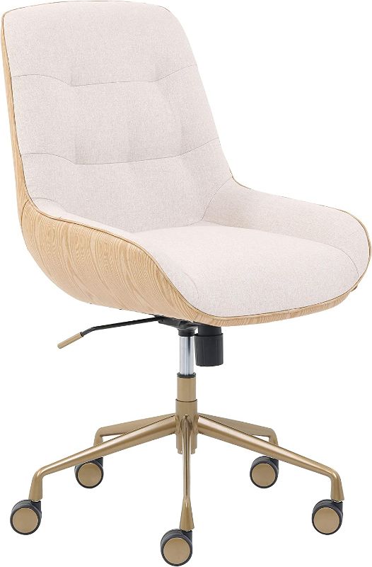 Photo 1 of Amazon Brand – Rivet Celine Upholstered Home Office Task Chair, 22.25"W, Beige