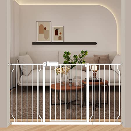 Photo 1 of Flower Frail Extra Wide Baby Gates 57.5-62 Inch for Stairs Doorways Hallways Pressure Mount Baby Gate Auto Close Child Safety Gates for Kids or Pets
