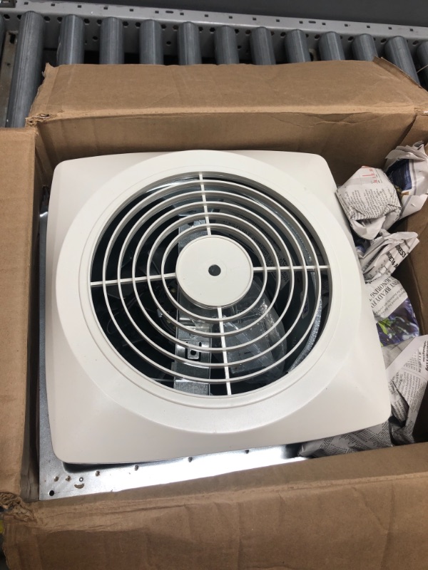 Photo 1 of Broan-NuTone 508 Through-the-Wall Ventilation Fan, White Cover, 290 CFM, 7.5 Sones, 10"

