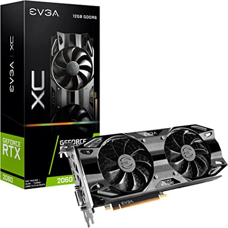 Photo 1 of EVGA GeForce RTX 2060 12GB XC Gaming, 12G-P4-2263-KR, 12GB GDDR6,Dual Fans, Metal Backplate
