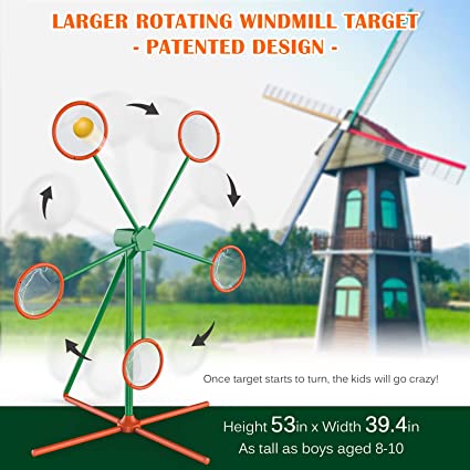 Photo 1 of ReechTree Shooting Game Toy for Boys 6 7 8 9 10 11 12 Year Old - Outdoor Toys Birthday Gifts Ideas for Kids, Large Windmill Gun Target Set Practice Toy Accessories Only 
