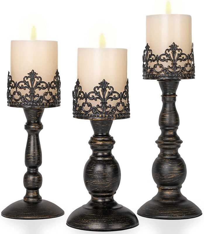 Photo 1 of 3 PIECE CANDLE HOLDERS AND MAGNETIC CURTAIN TIE BACKS