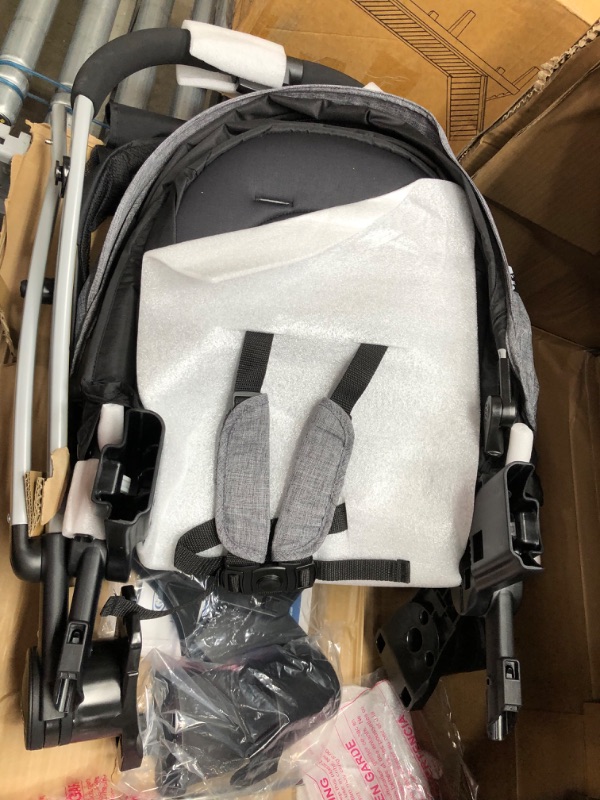 Photo 3 of Graco Modes Pramette Travel System, Includes Baby Stroller with True Pram Mode, Reversible Seat, One Hand Fold, Extra Storage, Child Tray and SnugRide 35 Infant Car Seat, Ellington