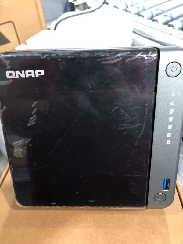 Photo 1 of QNAP TS-453D-4G 4 Bay NAS for Professionals with Intel® Celeron® J4125 CPU and Two 2.5GbE Ports
