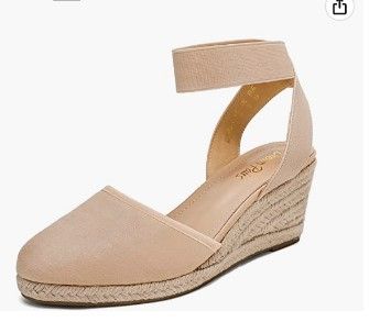 Photo 1 of DREAM PAIRS Women's Elastic Ankle Strap Espadrilles Wedge Sandals
