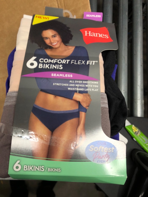 Photo 2 of Hanes Premium Women's 6pk Comfort Flex Fit Seamless Bikini Underwear medium