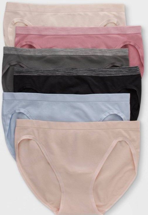 Photo 1 of Hanes Premium Women's 6pk Comfort Flex Fit Seamless Bikini Underwear medium