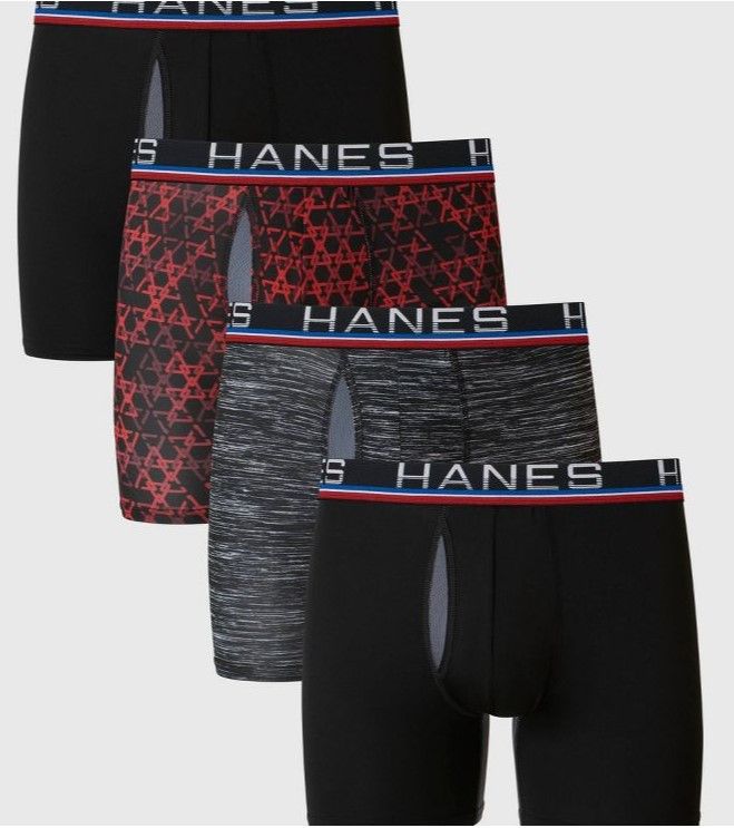 Photo 1 of Hanes Premium Men's Xtemp Total Support Pouch 3+1 Boxer Briefs