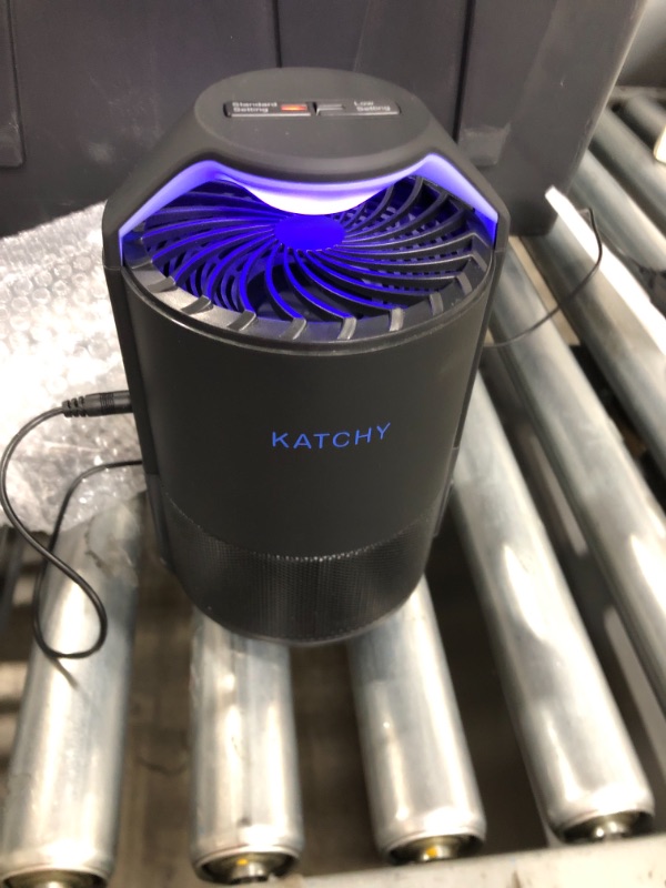 Photo 2 of Katchy Automatic Indoor Insect and Flying Bugs Trap, Fruit Fly Gnat Mosquito Killer with UV Light Fan, Sticky Glue Boards, No Zapper, Light Sensor (Black)
