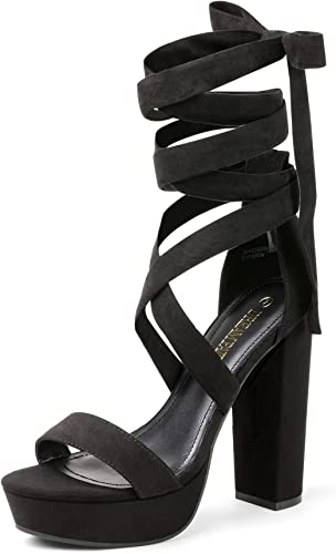 Photo 1 of DREAM PAIRS High Heels Chunky Block Platform Heels for Women Strappy Gladiator Sexy Open Toe Heels Dressy Pumps Sandals
SIZE 8.5