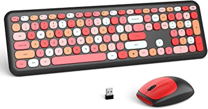 Photo 1 of MOFII Wireless Keyboard and Mouse Combo Silent, Slim Compact 2.4G USB Full Size Wireless Mouse and Keyboard Combo, Cute 110 Keys Keyboard for PC, Notebook, MacBook, Tablet, Laptop, Windows System
