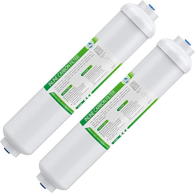 Photo 1 of *SEE NOTES*
Inline Water Filter, Membrane Solutions 10" X 2" with 1/4" Quick-Connect Water Filter Replacement Cartridge Inline Filter for Refrigerator, Ice Maker, Under Sink Reverse Osmosis Water System, 2-Pack
