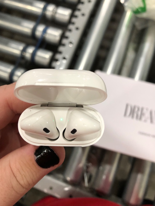 Photo 3 of Apple AirPods (2nd Generation) Wireless Earbuds with Lightning Charging Case Included. Over 24 Hours of Battery Life, Effortless Setup. Bluetooth Headphones for iPhone
