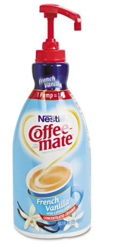 Photo 1 of 1.5 Liter Pump Bottle Liquid Coffee Creamer - French Vanilla (2/Carton) BEST BY  DEC 2022
