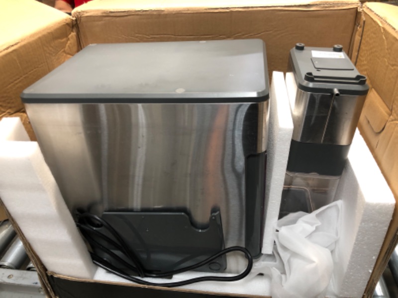 Photo 2 of GE Profile Opal | Countertop Nugget Ice Maker with Side Tank | Portable Ice Machine Makes up to 24 lbs. of Ice Per Day | Stainless Steel Finish
