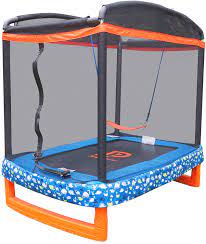 Photo 1 of BOX 2 OF 2 ONLY* MISSING BOX 1*
JUMP POWER 72" x 50" Rectangle Indoor/Outdoor Trampoline & Safety Net Enclosure with Swing Combo-for Children & Toddlers
