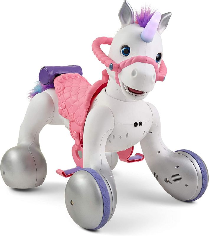 Photo 1 of TESTED WORKS*
Kid Trax Toddler/Kids Rideamal Unicorn 12 Volt Ride On Toy, Max Rider Weight of 70lbs, Interactive, Responds with Movement, Lights, and Sound, Accessories Included , White