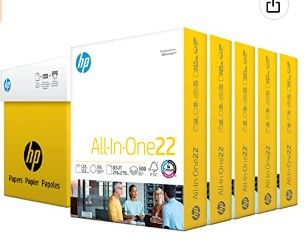 Photo 1 of HP Printer Paper | 8.5x 11 Paper | All-In-One 22 lb | 5 Ream Case - 2,500 Sheets | 96 Bright| Made in USA - FSC Certified | 207000C
