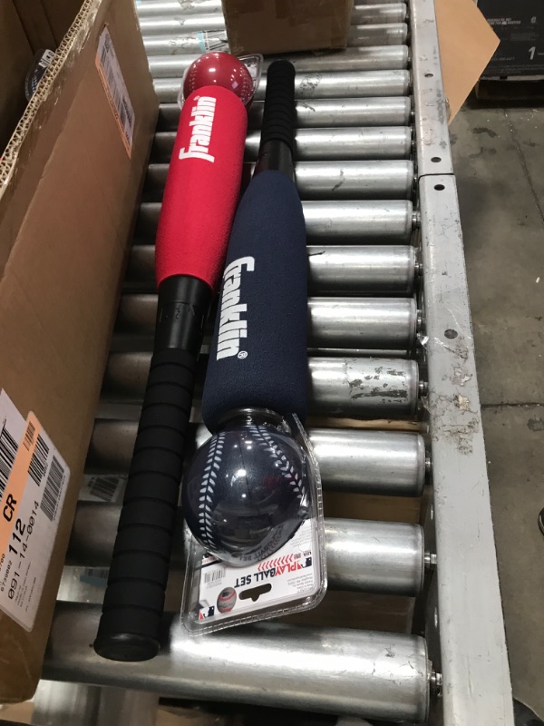 Photo 2 of 2 PACK: Franklin Sports MLB Playball Oversized Foam Bat and Ball

