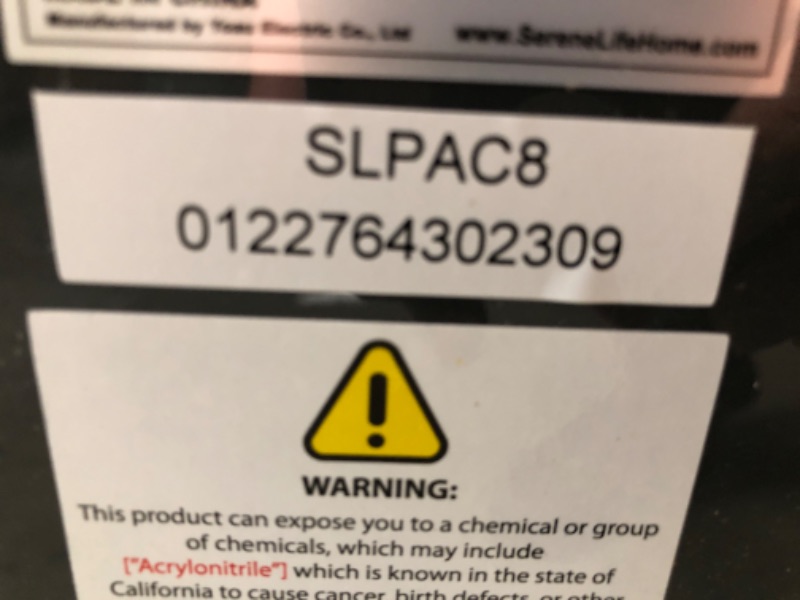 Photo 4 of TESTED BLOWS COLD AC*
SereneLife SLPAC8 Portable Air Conditioner Compact Home AC Cooling Unit with Built-in Dehumidifier & Fan Modes, Quiet Operation, Includes Window Mount Kit, 8,000 BTU, White
