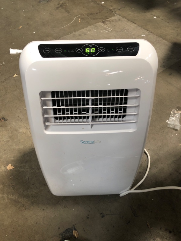 Photo 2 of TESTED BLOWS COLD AC*
SereneLife SLPAC8 Portable Air Conditioner Compact Home AC Cooling Unit with Built-in Dehumidifier & Fan Modes, Quiet Operation, Includes Window Mount Kit, 8,000 BTU, White
