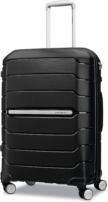 Photo 1 of Samsonite Freeform Hardside Expandable with Double Spinner Wheels, Black, Checked-Medium 24-Inch
