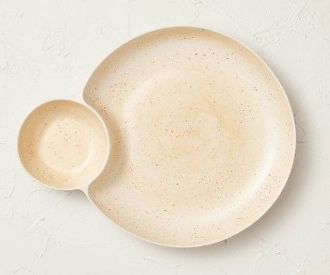 Photo 1 of 125oz Melamine Sectioned Serving Bowl White - Opalhouse™ designed with Jungalow™ 2 Inches (H) x 13.5 Inches (W) x 17 Inches (D)

