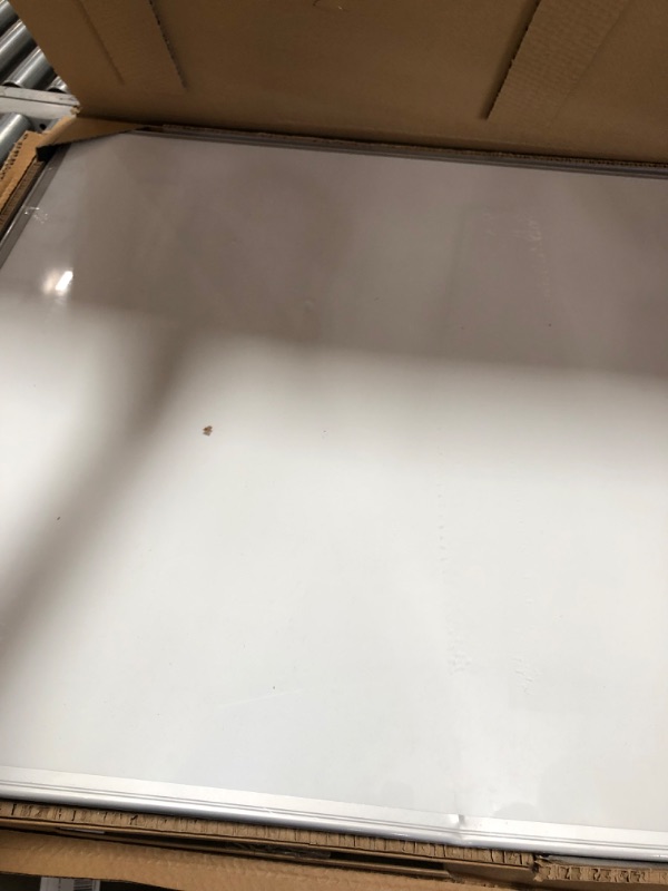 Photo 2 of (DAMAGE)Amazon Basics Magnetic Dry Erase White Board, 35 X 47-Inch Whiteboard - Silver Aluminum Frame
**CRACK IN THE BACK**