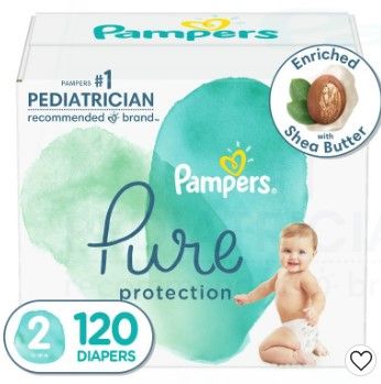 Photo 1 of Pampers Pure Protection Diapers size 2, 120 count