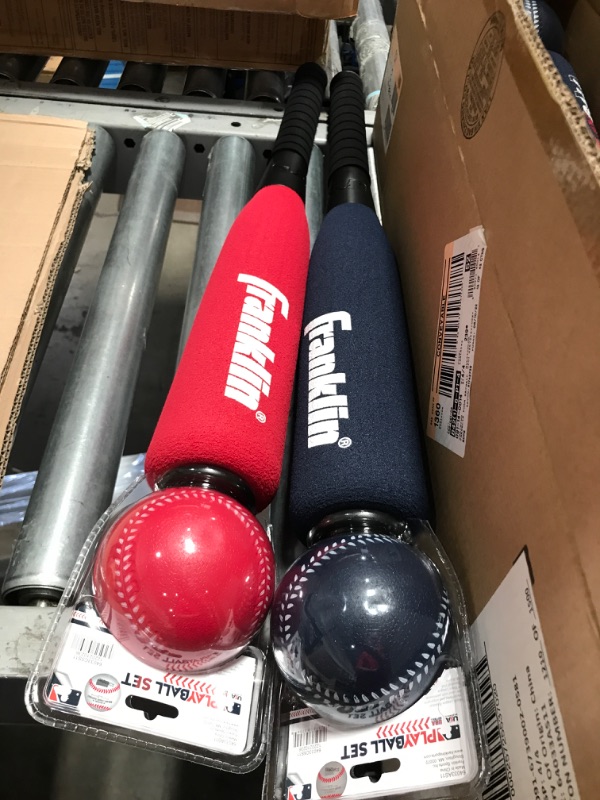 Photo 2 of 2 PACK: Franklin Sports MLB Playball Oversized Foam Bat and Ball

