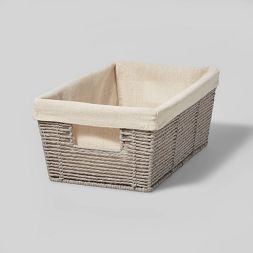 Photo 1 of 16" x 9" x 6" Woven Twisted Paper Rope Media Basket Gray - Brightroom™
3 PACK*
