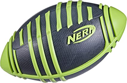 Photo 1 of 2 PACK: NERF Weather Blitz Foam Football for All-Weather Play -- Easy-to-Hold Grips – Great for Indoor and Outdoor Games -- Green
