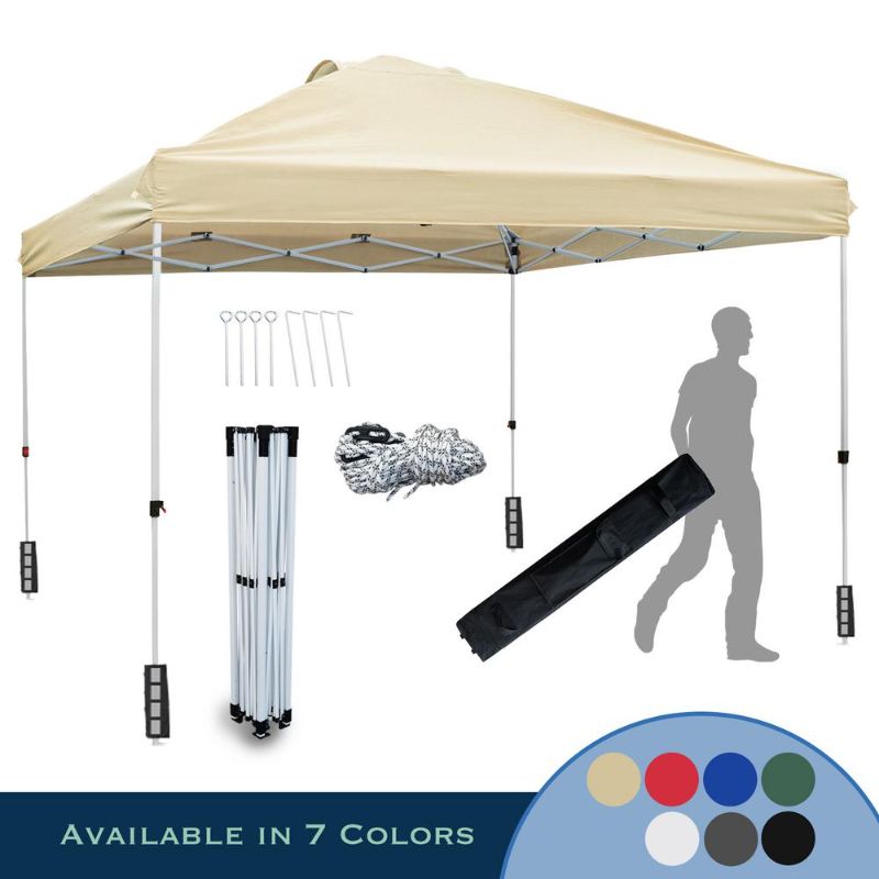 Photo 1 of (DAMAGE)LAUREL CANYON 10 Ft. X 10 Ft. Instant Canopy Pop-up Tent Adjustable Legs, Beige
**CUT ON COVER**