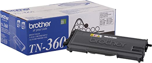 Photo 1 of Brother Genuine High Yield Toner Cartridge, Black Toner, Page Yield Up To 2,600 Pages, TN360
