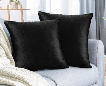 Photo 1 of Ashler home decor black pillow cover set of 2 21" x 21"