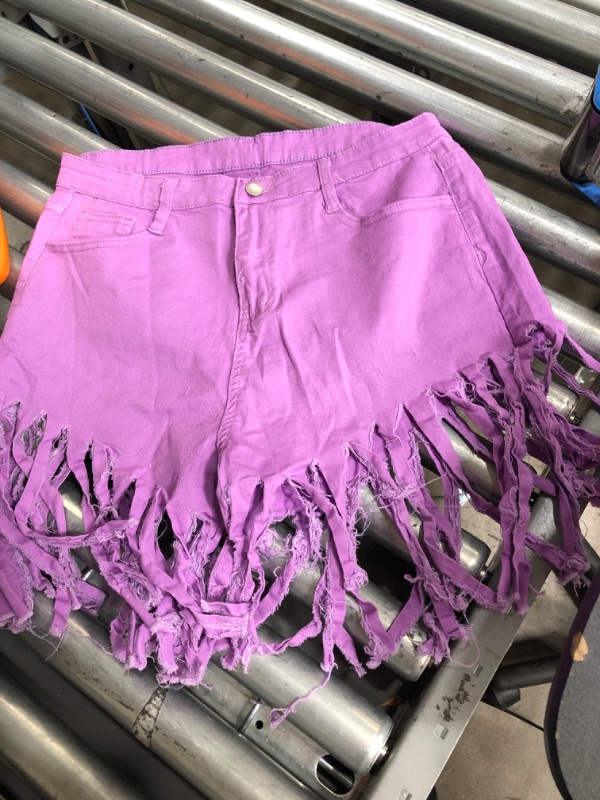 Photo 2 of **BUNDLE OF 2**
--Size 14 girls bathing suit.
--Size M purple shorts.