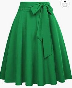 Photo 1 of Belle Poque Women's High Waist A-Line Pockets Skirt Skater Flared Midi Skirt
