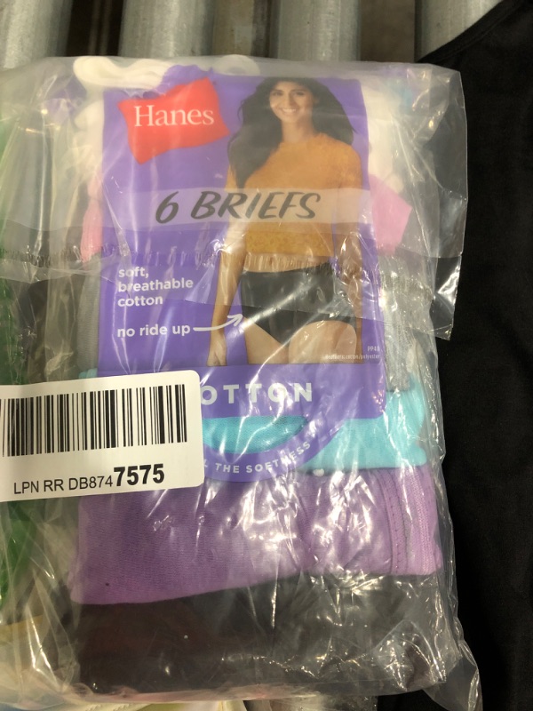 Photo 1 of **BUNDLE OF 3**
--Hanes Women's Core Cotton Briefs Underwear 6pk
--Black romper shorts Size XL
--Colorful skirt Size S