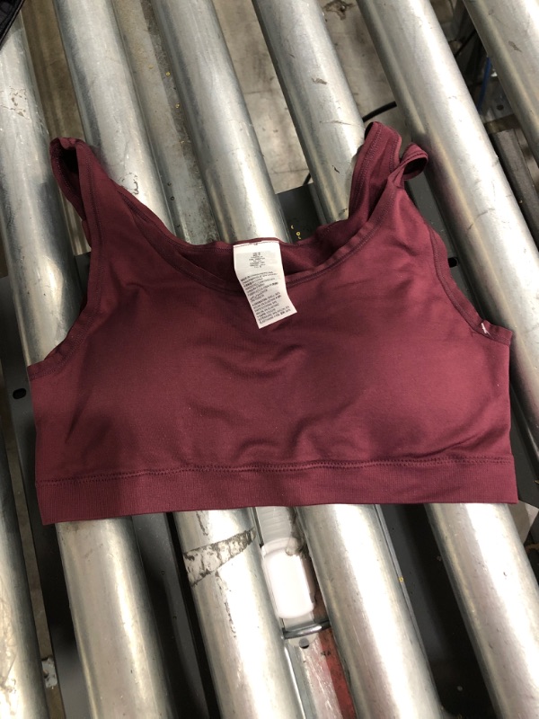 Photo 4 of **BUNDLE OF 5**
--SSOULM Women's Stretchy Wide Leg High Waist Bell Bottom Flare Pants
--Poly Mesh Swim Trainer Resistance Shorts: Black Size 30
--Jockey black legging size L
--Burgandy sport bra Size S
--Vanity fair underwear Size 11
