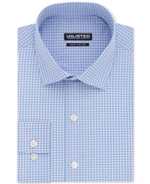 Photo 1 of Kenneth Cole Unlisted by Kenneth Cole Men's Dress Shirt Slim Fit Checks and Stripes (Patterned)
