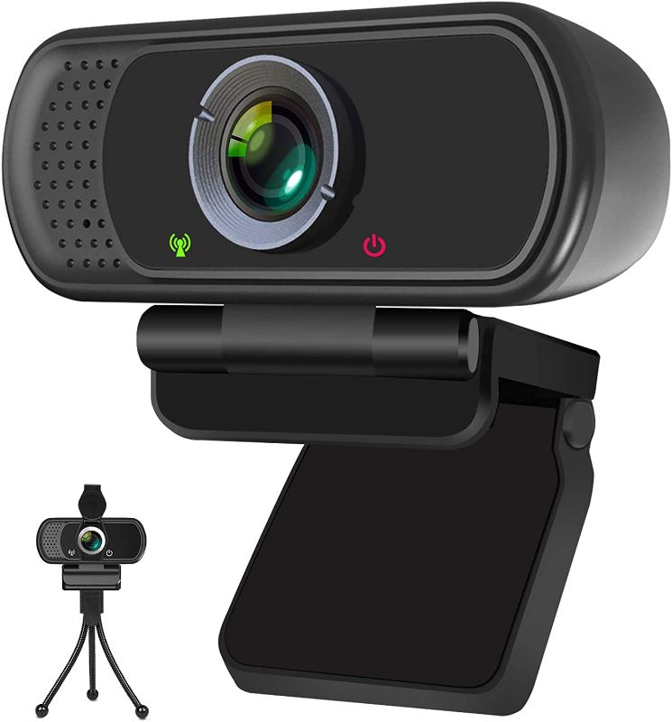 Photo 1 of Webcam, HD webcam 1080P with privacy shutter and tripod stand