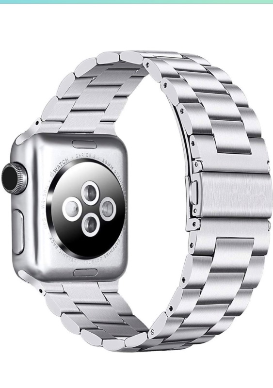 Photo 1 of  7,077
PUGO TOP Replacement for Apple Watch Band 38mm 40mm 42mm 44mm Stainless Steel Metal Iwatch Iphone Watch Link Band for Apple Watch Series 6/5/4/3/2/1/SE