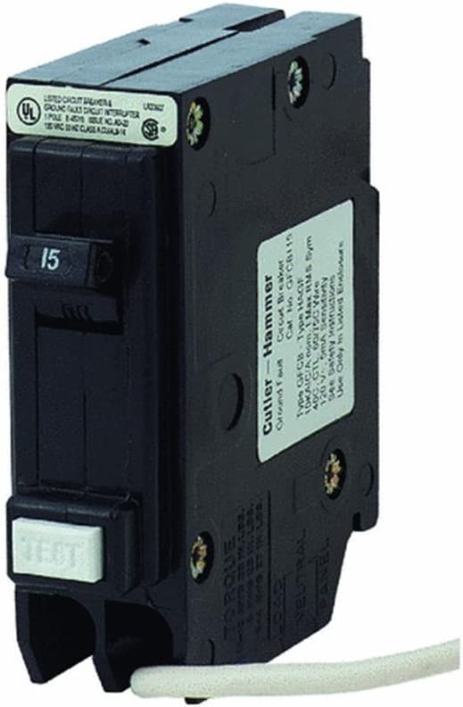 Photo 1 of Eaton Corporation GFCB115CS Single Pole Ground Fault Interrupter Circuit Breaker, 120V, 20-Amp