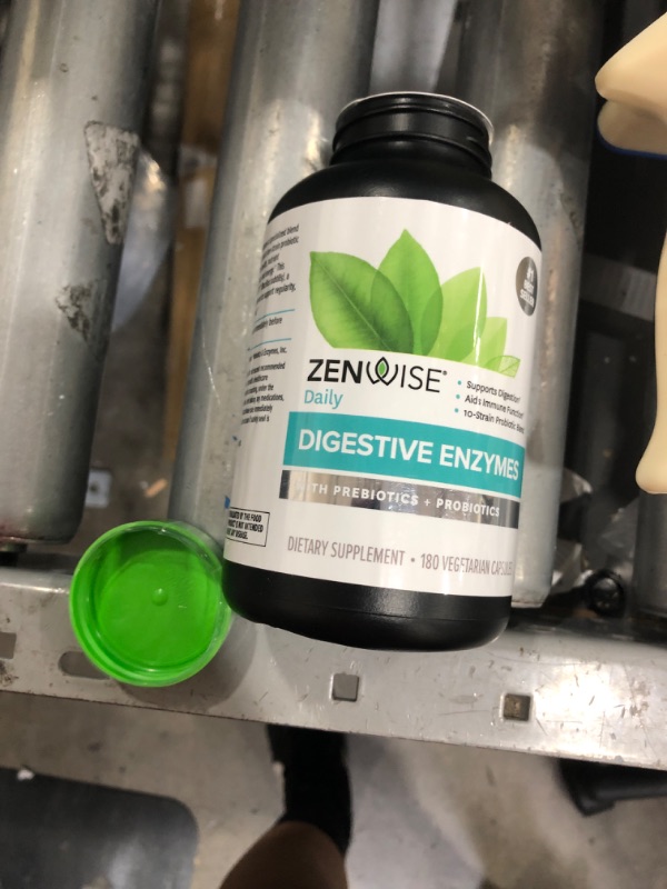 Photo 1 of expires 10/23**Zenwise Digestive Enzymes Plus Prebiotics & Probiotics Supplement, 180 Servings, Vegan Formula for Better Digestion & Lactose Absorption with Amylase & Bromelain, 2 Month Supply