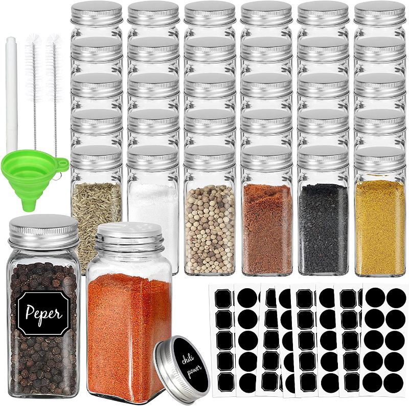 Photo 1 of 30 Pack 4oz Glass Spice Jars Bottles,