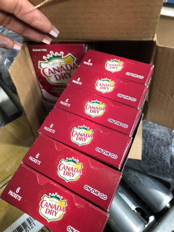 Photo 2 of 2ct  3x Canada Dry Cranberry Ginger Ale SugarFree Singles Drink Mix 6/Box Exp. 2/24/24  12
