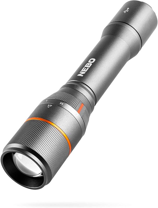 Photo 1 of NEBO Davinci Powerful LED Handheld Flashlight | Rechargeable Waterproof Flashlight | Available in  2000 Lumens power button is broken
