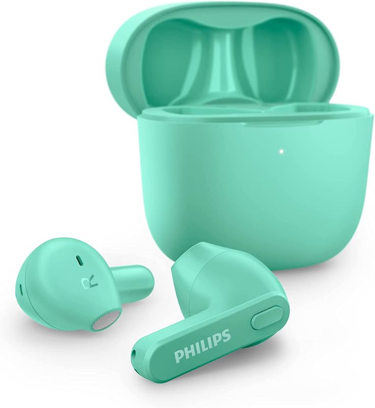 Photo 1 of Philips T2236 True Wireless Headphones with IPX4 Water Resistance and Super-Small USB-C Charging case
