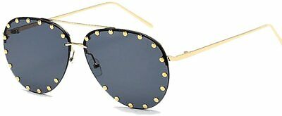 Photo 1 of BVAGSS Women Rimless Oversized Studded Sunglasses Gradient Lens Rivet Fashion WS027
