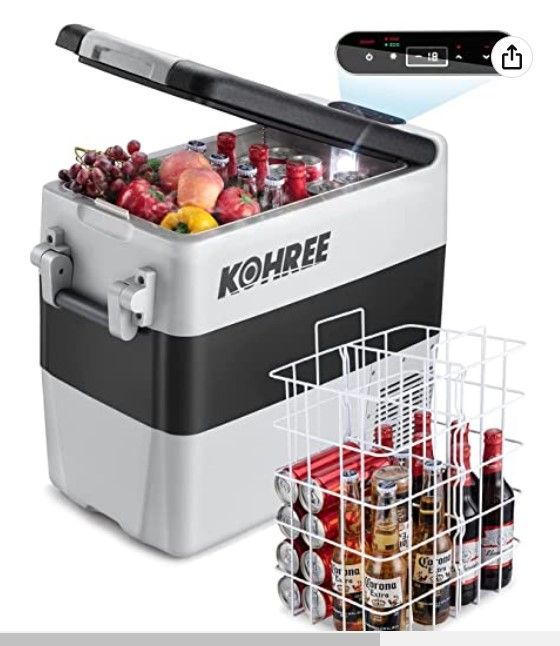 Photo 1 of Kohree 12 Volt Refrigerator Portable Car Fridge 53 Quart (50L) Dual Zone Fast Cooling Freezer